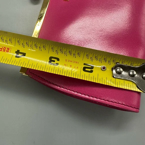 Prada Peonia leather kiss-lock mini clutch bag wallet- new - Picture 8 of 16